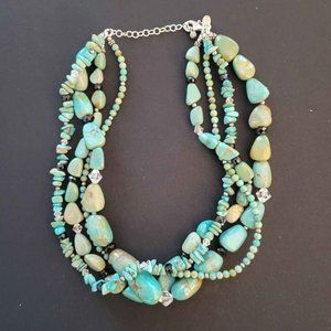 Silpada multistrand turquoise color necklace